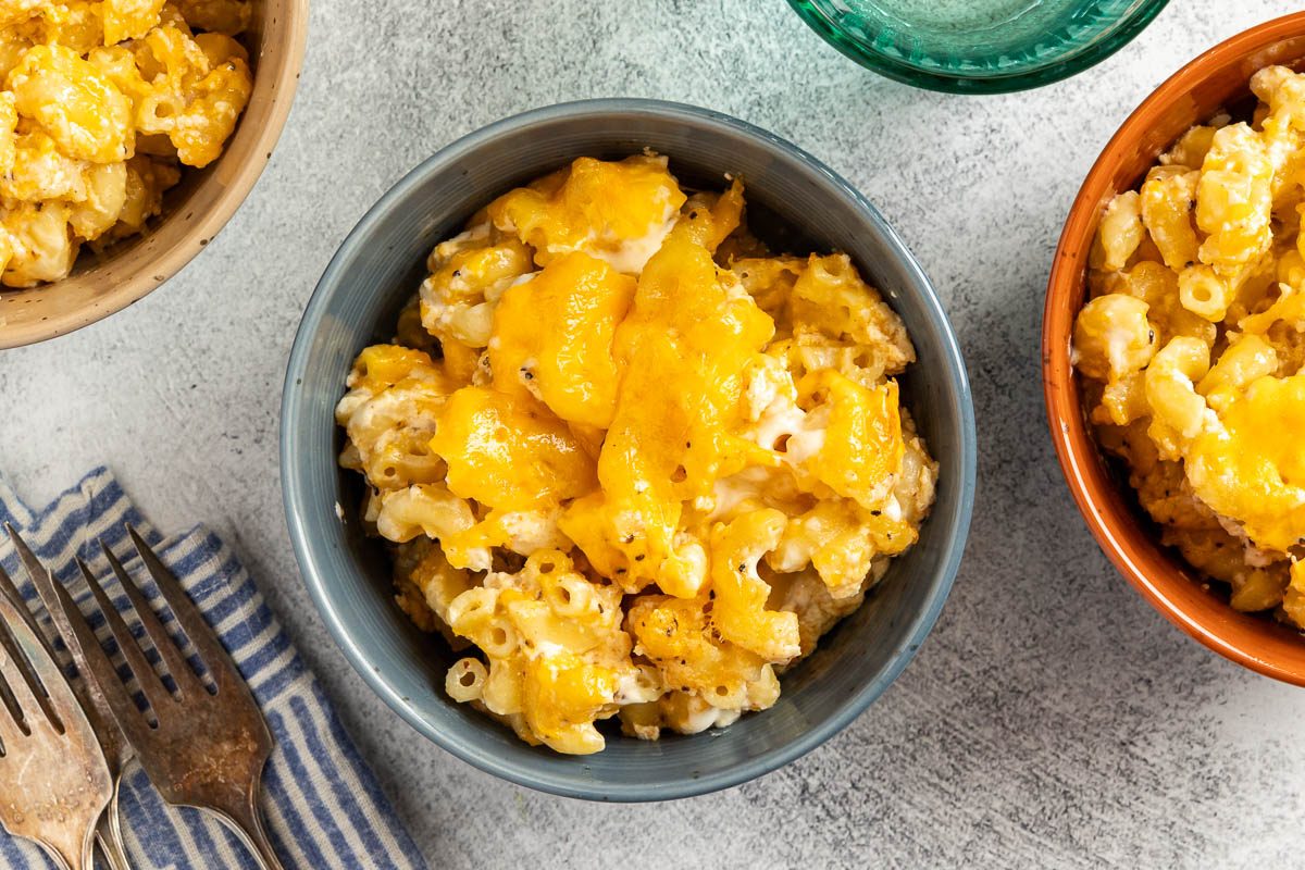 Taste of Home Air Fryer Mac and Cheese photo of the finished recipe.