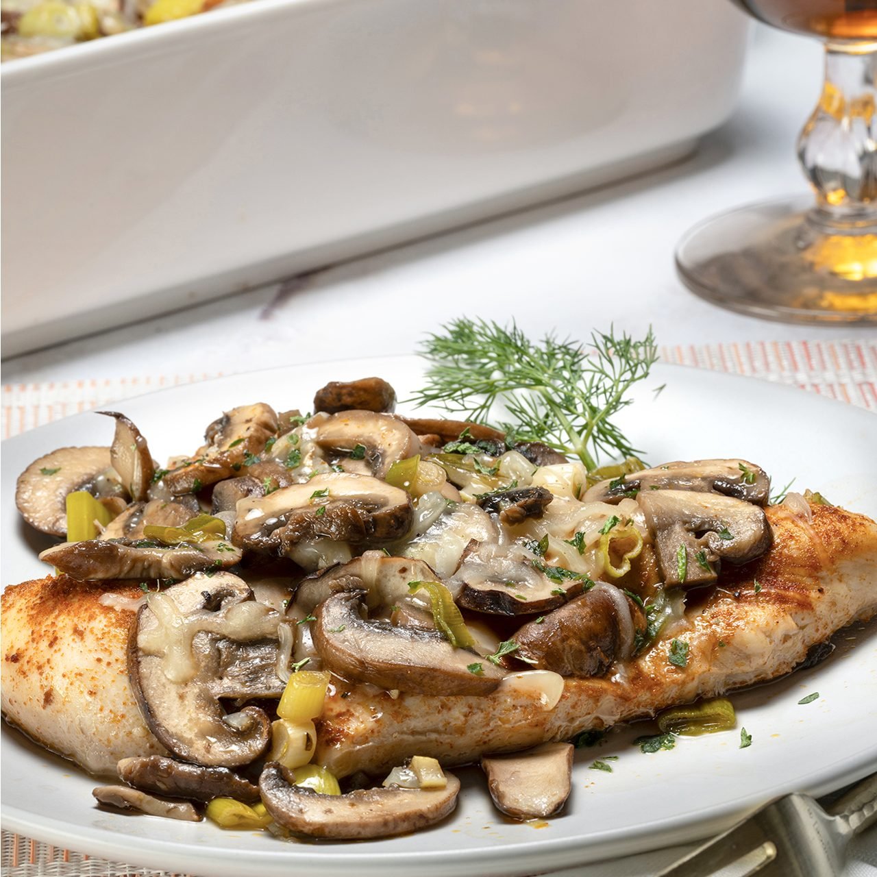 Baked Chicken And Mushrooms