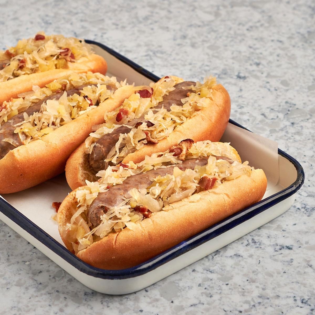 Brats and Sauerkraut