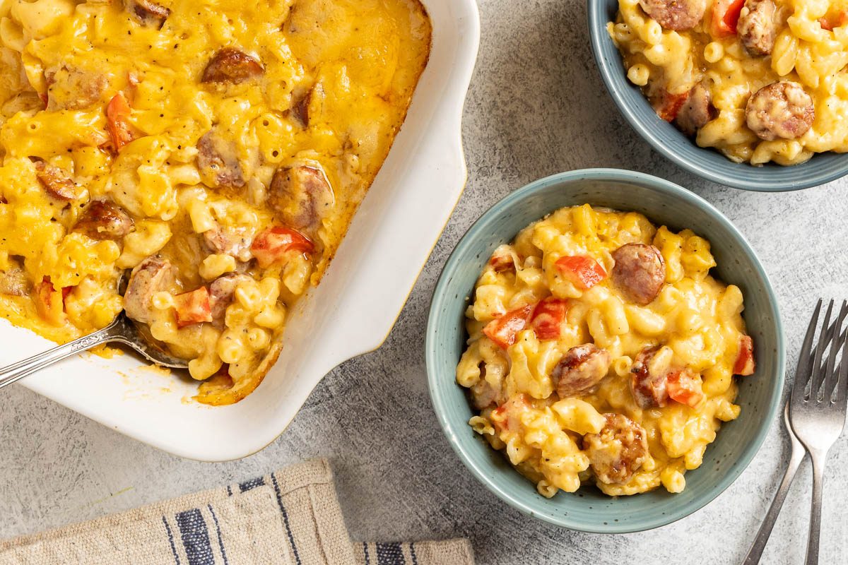 Taste of Home Cajun Mac and Cheese photo of the finished recipe.