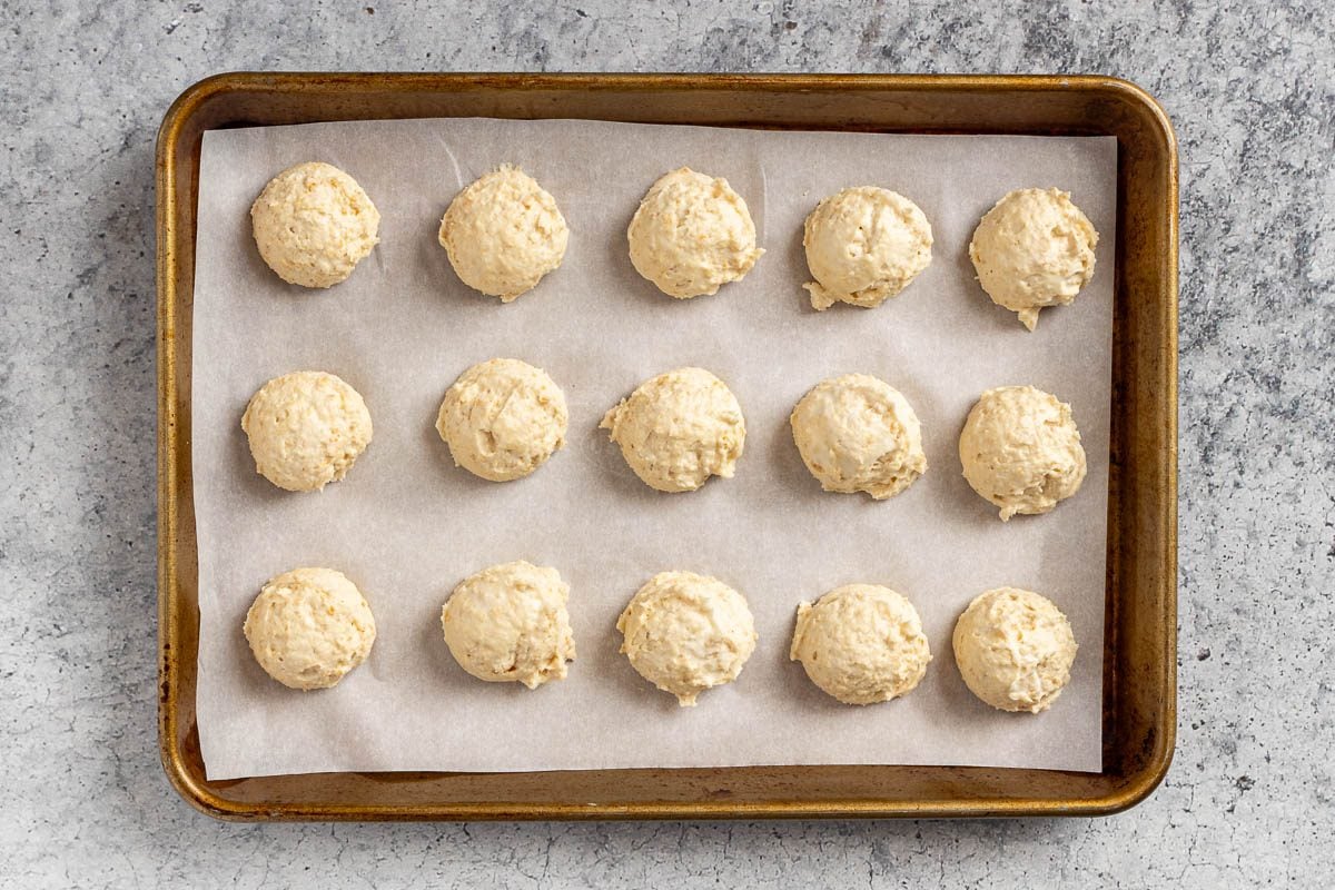 forming the cheesecake balls.