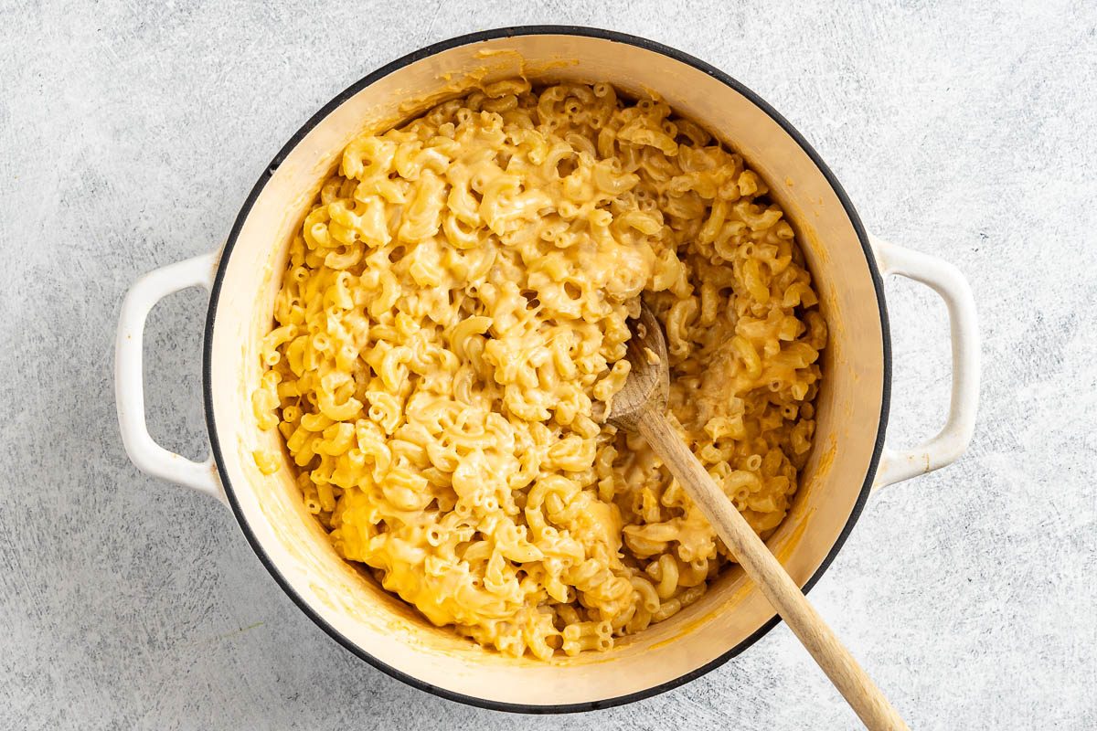 Copycat Chick-fil-A Mac and Cheese in a large stock pot