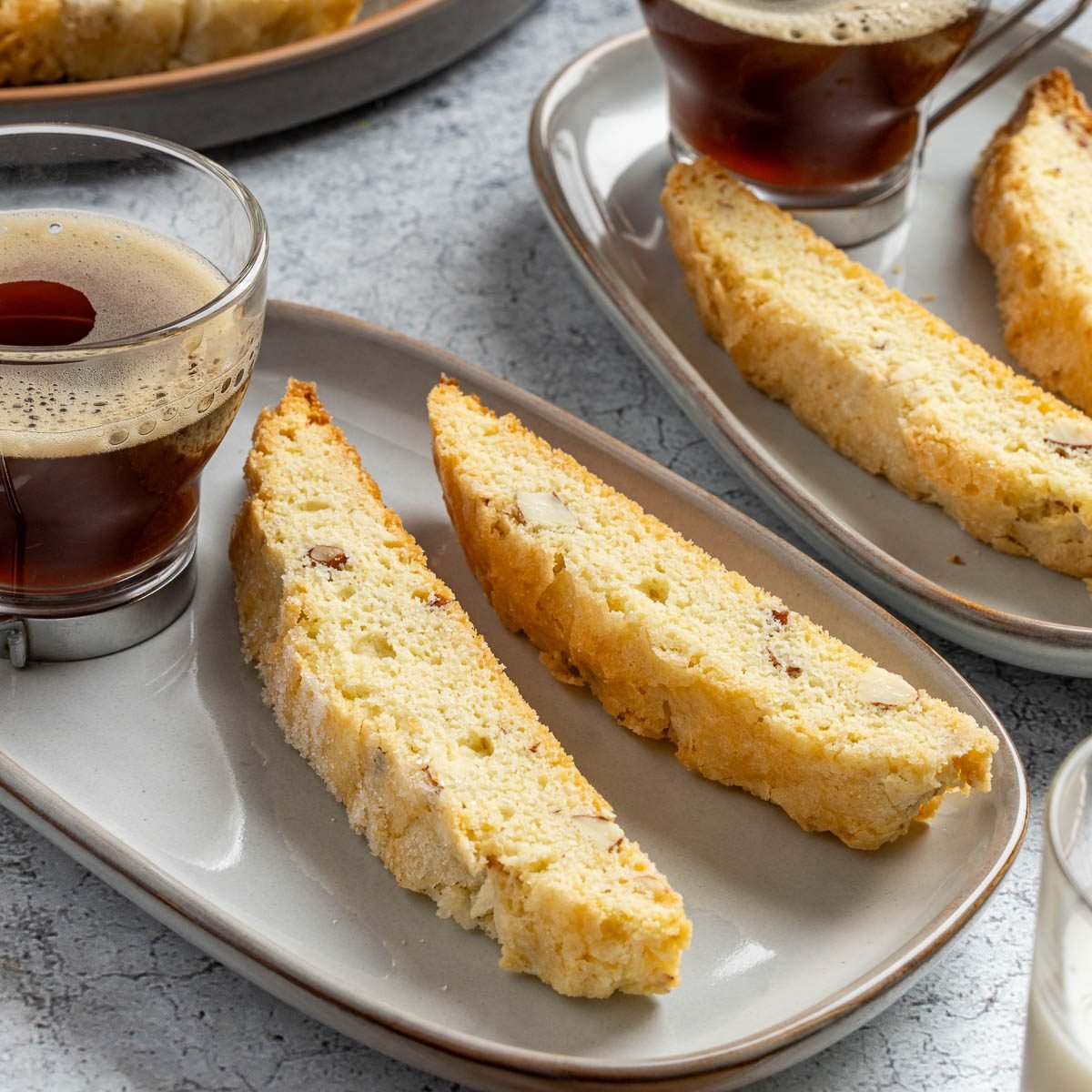 Biscotti on a plate