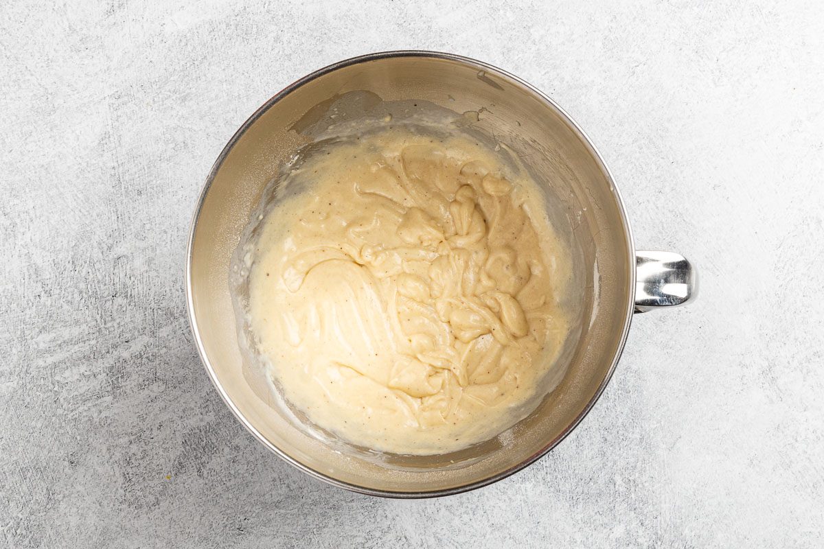 cake batter in bowl